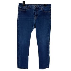 Lauren Ralph Lauren Jeans Women's Size 12P‎ Blue Denim Curvy Fit Modern Straight